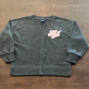 Kids Old Navy Gray Soft Sweatshirt with Pink Kind State of Mind